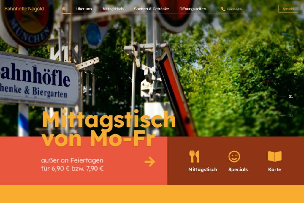 Referenz Website Bahnhöfle Nagold