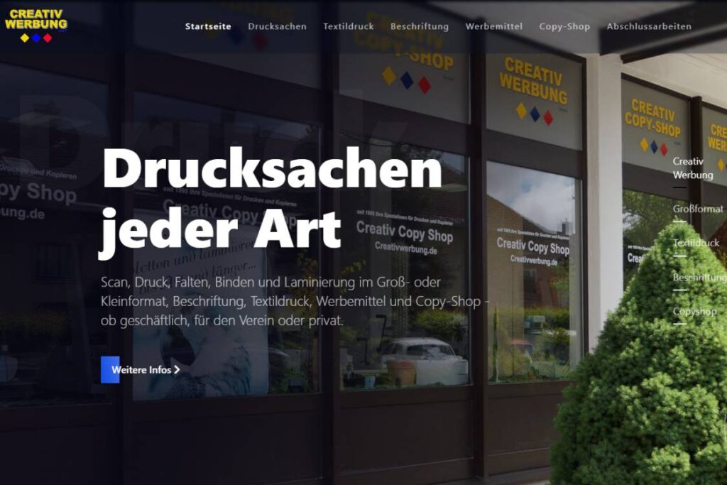 Referenz Website Creativwerbung