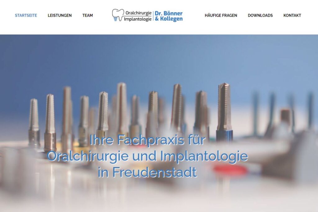 Referenz Website Fachpraxis Dr. Bönner & Kollegen
