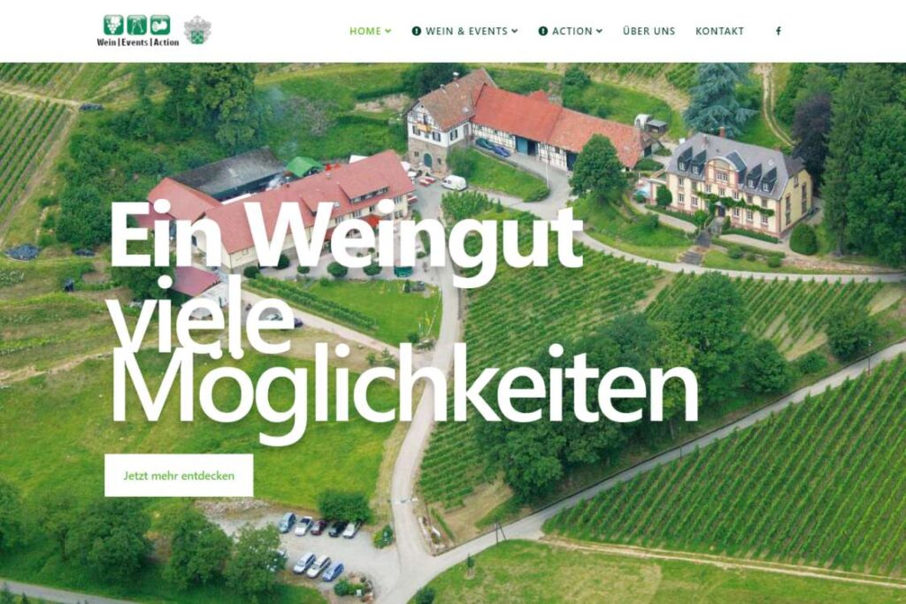 Referenz Website Weingut Freiherr von Neveau